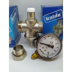 Kalde Su Basınç Düşürücü Regülatör 3/4'' Rakorlu ve Manometreli