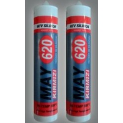 May 620 RTV Silikon (Kırmızı Renk) 310ml 300°C